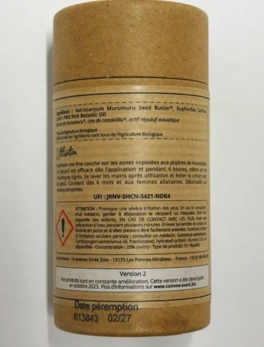 Répulsif anti-moustique Comme avant - Beurre de murumuru, cire de candelilla et PMD - Ker Gaïa