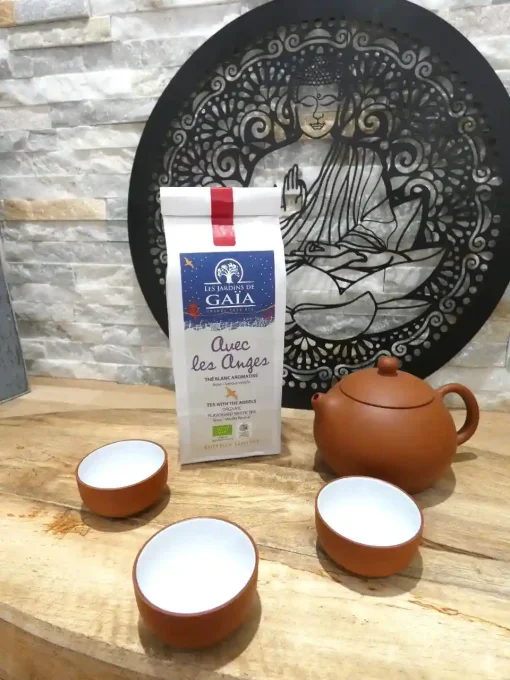 Thé blanc bio Avec les anges - A la rose et saveur vanille - Ker Gaïa