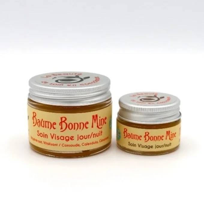 Baume Bonne Mine, Conoude, Calendula, géranium - Pot en verre de 15 ou 50 ml - Cosmetique Symphytum