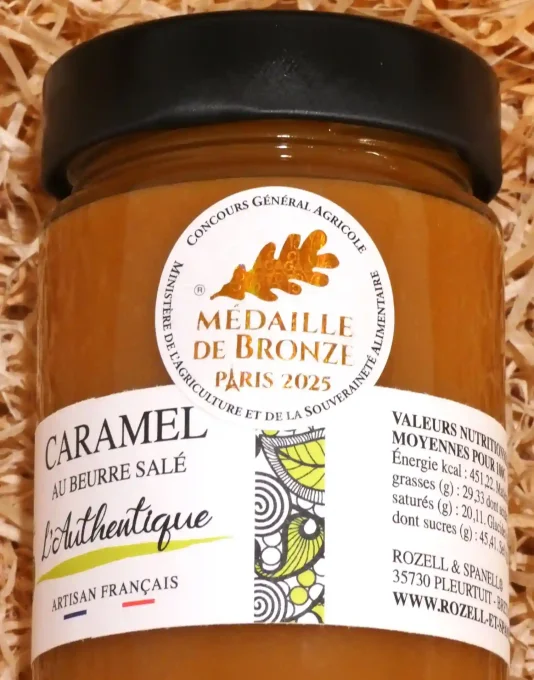 Caramel au beurre salé L'Authentique - Médaillé au concours agricole de Paris 2025 - Ker Gaïa