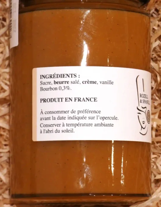 Caramel au beurre salé Vanille bourbon - Sucre, beurre salé, crème, vanille Bourbon - Ker Gaïa