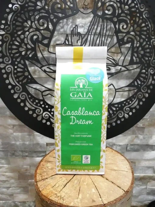 Thé vert bio Casablanca Dream - Sachet de 100 g - Les Jardins de Gaïa - Ker Gaïa