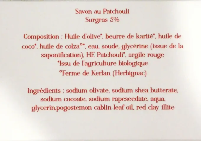 Savon artisanal bio à l'huile essentielle de patchouli Eclat de Patchouli - Ker Gaïa