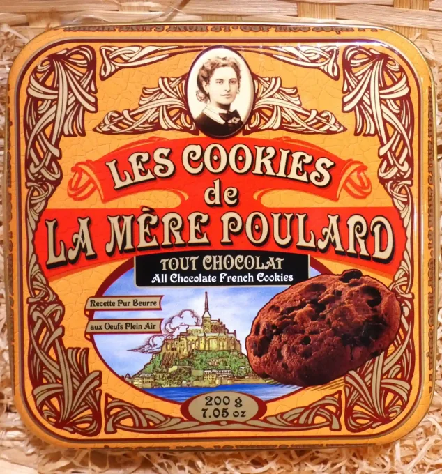 Cookies tout chocolat pur beurre - Boite collector en fer 200g - La Mère Poulard - Ker Gaïa