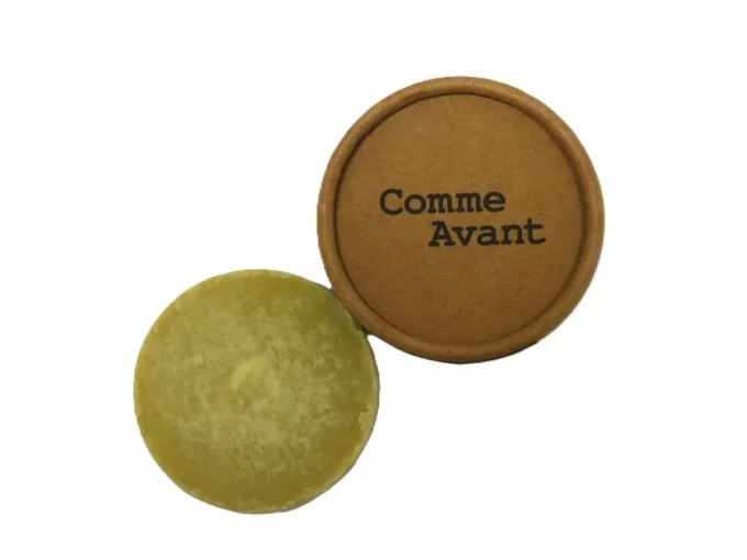 Crème solide bio au macérât de plantain de Comme Avant - Poudre de jujubier, huile de coco et olivev