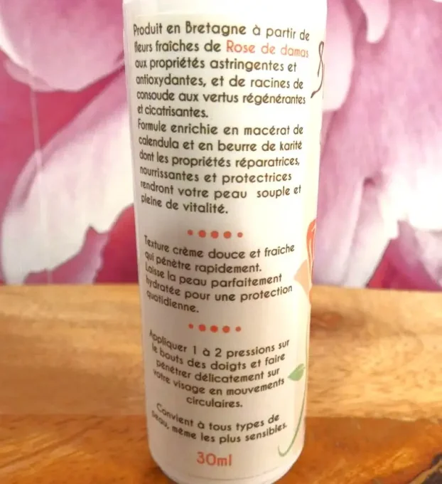 Symphy'Rose Crème de jour, rose, consoude, calendula, géranium de Cosmetique Symphytum - Ker Gaïa