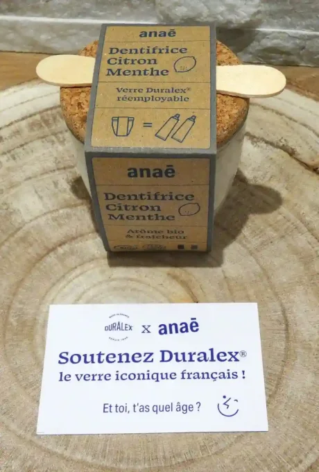 Dentifrice en pâte bio à l'huile de cameline - Saveur citron menthe - Pot en verre de 175 g-Ker Gaïa