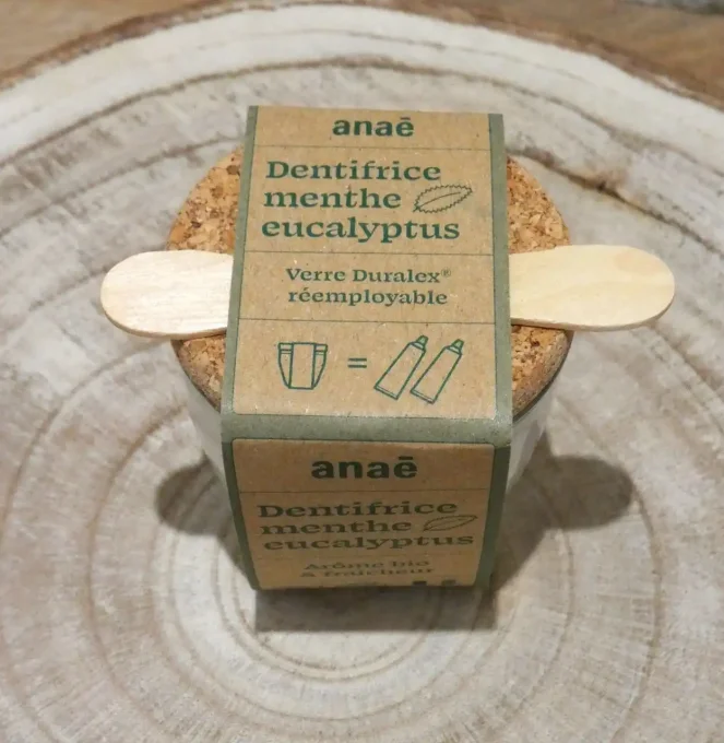 Dentifrice solide bio à l'huile de cameline - Pot en verre Duralex 175 g - Anaé - Ker Gaïa