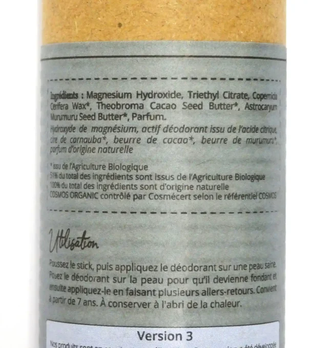 Déodorant solide bio au beurre de cacao - Parfum Monoï - Comme Avant - Ker Gaïa