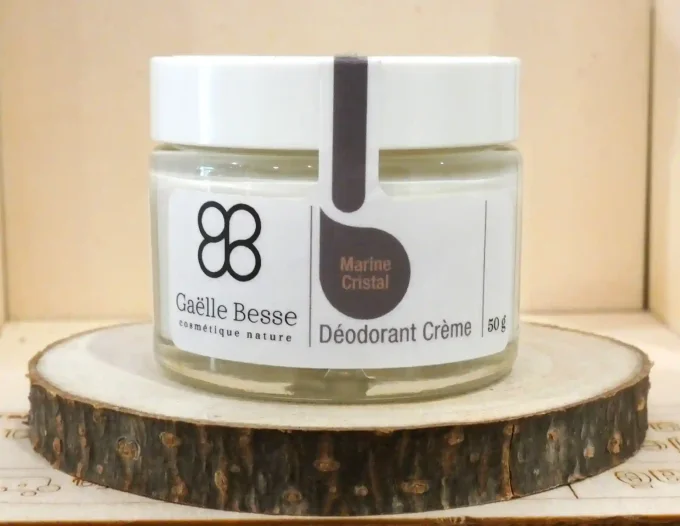 Déodorant Sans Bicarbonate Parfumé Marine Cristal - Pot en verre de 50 g - Gaëlle Besse - Ker Gaïa