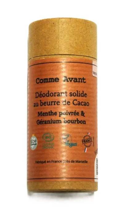 Déodorant solide bio au beurre de cacao - Stick de 60 g - Comme Avant - Ker Gaïa