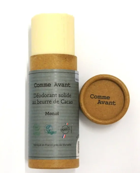 Stick de déodorant solide bio au beurre de cacao Comme Avant au Monoï - Ker Gaïa