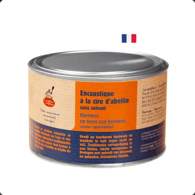 Encaustique bio à la cire d'abeille - Pot en fer de 240 g - La Droguerie Ecologique - Ker Gaïa