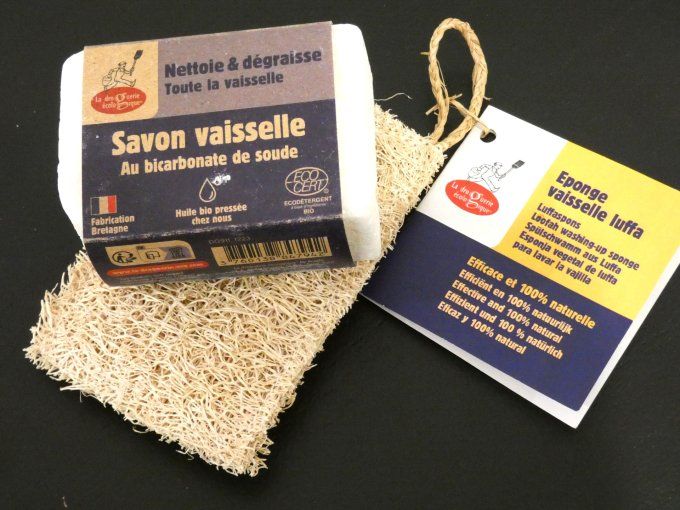 Éponge pour vaisselle en luffa - La Droguerie Ecologique