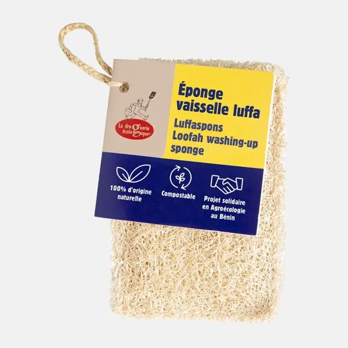 Éponge pour vaisselle en luffa - Unité de 11,5 × 7 cm - La Droguerie Ecologique - Ker Gaïa