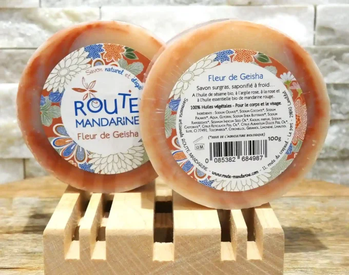 Savon artisanal Fleur de Geisha de Route Mandarine aux saveurs agrumes - Ker Gaïa