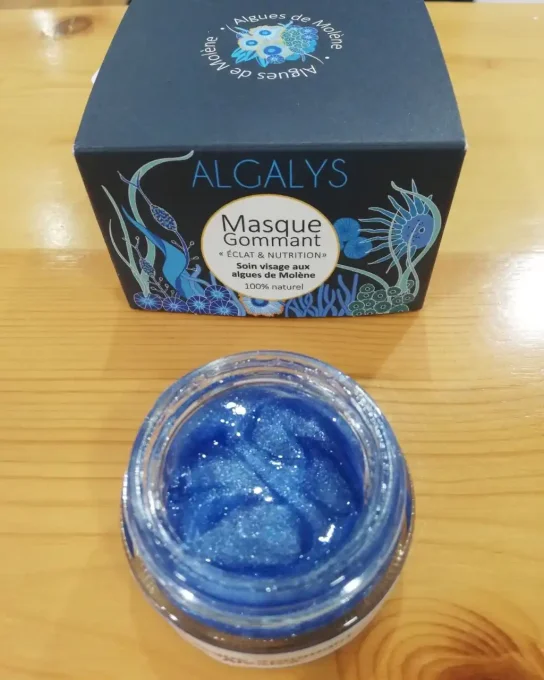 Masque gommant Eclat et Nutrition - Pot en verre de 50 ml - Algalys - Ker Gaïa