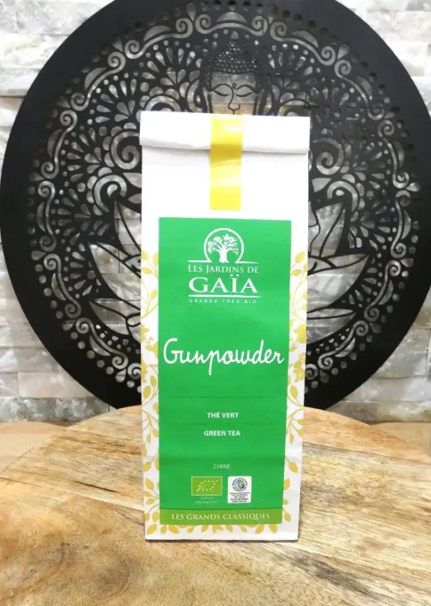 Thé vert bio Gunpowder - Sachet de 100 g - Les Jardins de Gaïa - Ker Gaïa