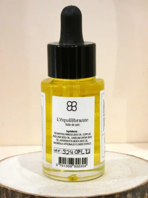 Huile de Soin Visage L'Équilibrante de Gaëlle Besse pour peaux irritées ou acnéiques - Ker Gaïa