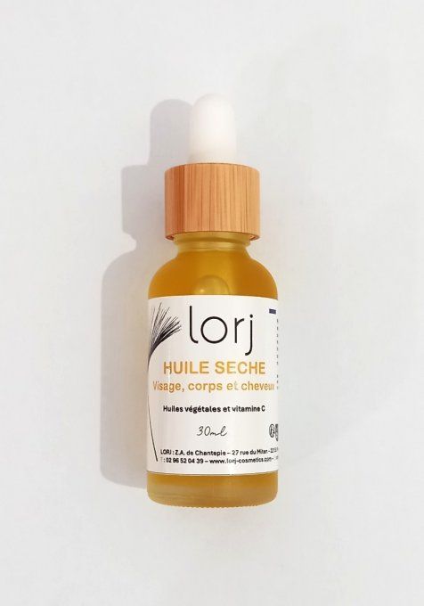 Huile sèche bio - Flacon verre de 30 ml - Lorj cosmetics- Ker Gaïa