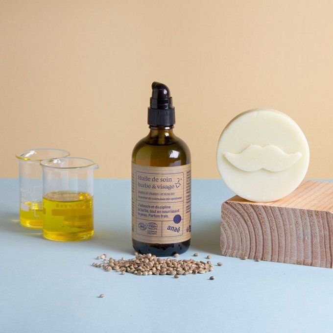 Huile de soin barbe et visage bio
