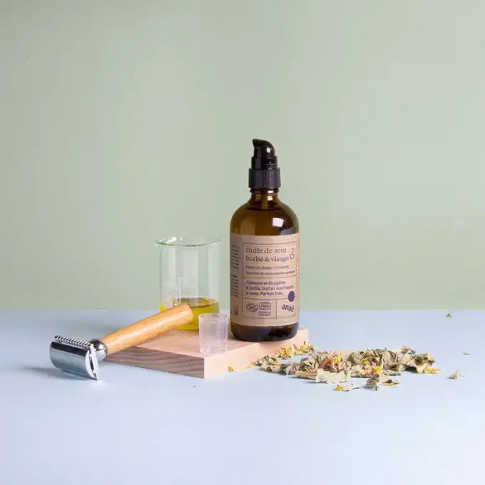 Huile de soin bio barbe et visage - Apaisante, anti-inflammatoire  - Ker Gaïa