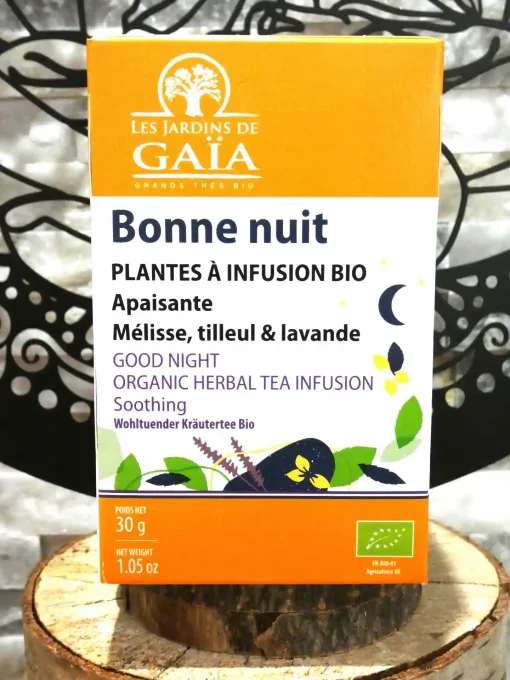 Infusettes tisane Bonne nuit - 20 sachets - Les Jardins de Gaïa - Ker Gaïa Redon