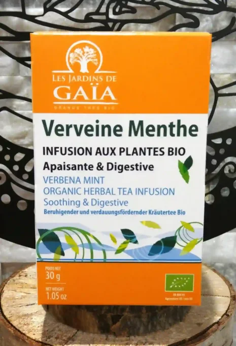 Infusettes Verveine menthe bio - 20 sachets - Les Jardins de Gaïa - Ker Gaïa Redon