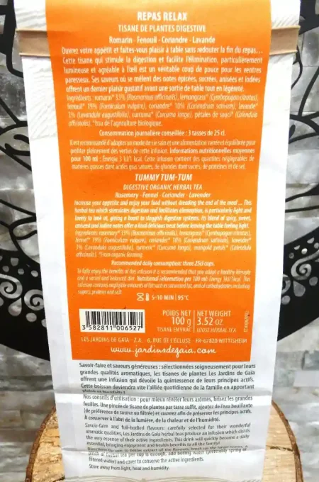 Tisane bio Digestive Repas Relax - Les Jardins de Gaïa - Ker Gaïa