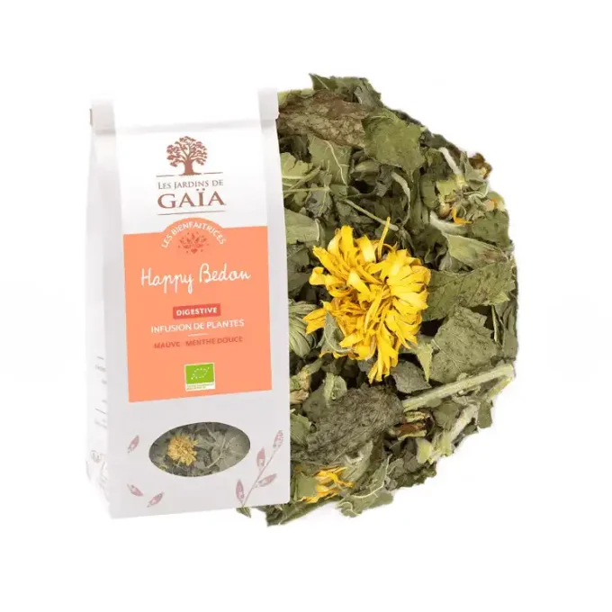 Tsane bio pour la digestion Happy Bedon - A base de mauve et menthe douce - Ker Gaïa