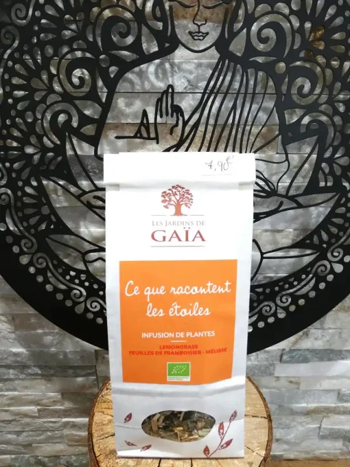 Infusion bio Ce que racontent les étoiles - Sachet de 50 g - Les Jardins de Gaïa - Ker Gaïa