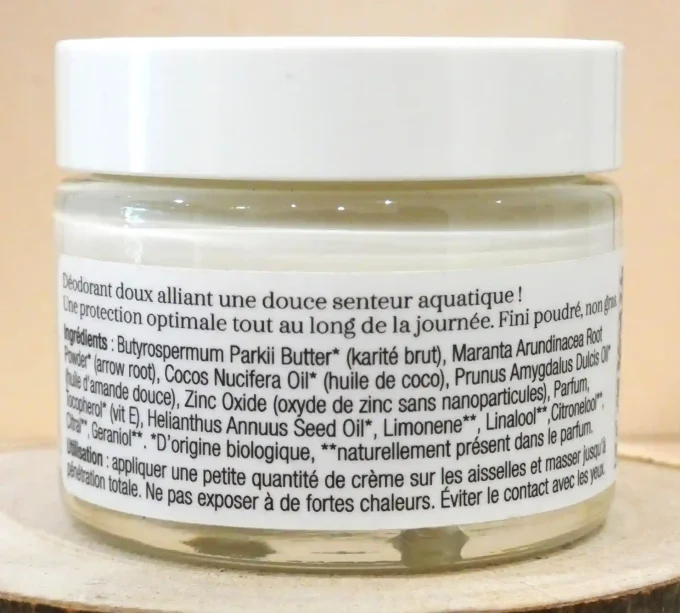 Déodorant Sans Bicarbonate Parfumé Marine Cristal de Gaëlle Besse - Protection douce et parfum iodé
