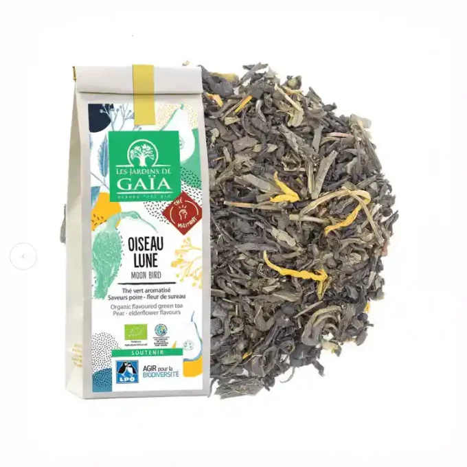 Thé vert bio et engagés Oiseau Lune - 50 centimes reversés à la LPO - Ker Gaïa
