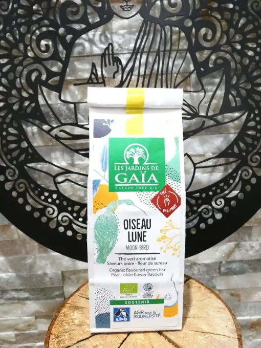 Thé vert bio Oiseau Lune - Sachet de 100 g - Les Jardins de Gaïa - Ker Gaïa