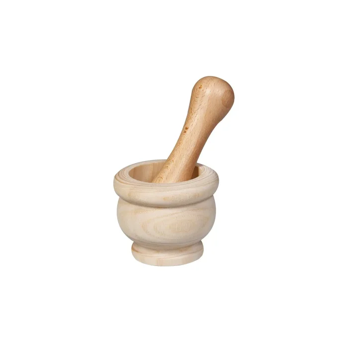 Petit mortier avec pilon en bois de frêne - H8.5 cm, diamètre 8.5 cm - Ah Table - Ker Gaïa