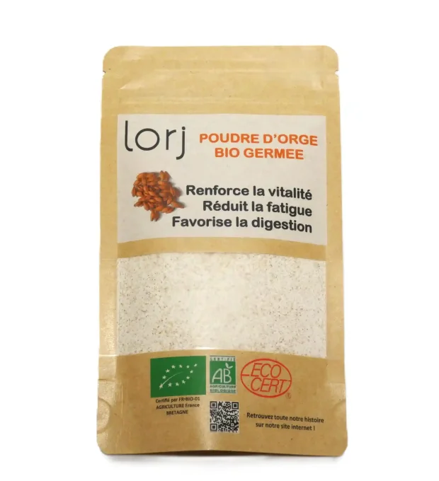 Poudre d’Orge Germée Bio fabriqué en Bretagne - Lorl Cosmetics - Ker Gaïa