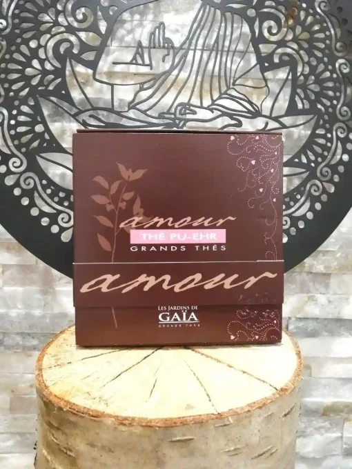 Thé sombre Pu'er Amour - Brique de 100 g - Les Jardins de Gaïa - Ker Gaïa