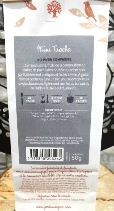 Thé sombre Pu'er Mini Tuocha en nid - Les Jardins de Gaïa - Ker Gaïa Redon