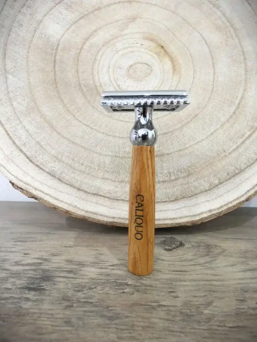 Rasoir de sûreté en bois de chêne - Caliquo - Ker Gaïa