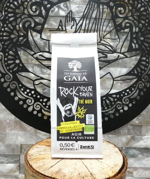 Thé noir bio Rock your brain - Sachet de 100 g - Les Jardins de Gaïa - Ker Gaïa