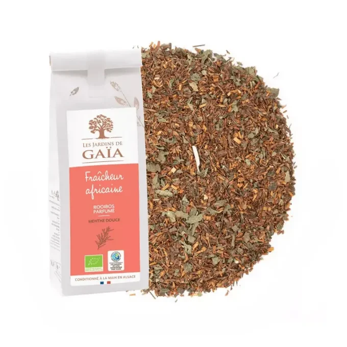 Rooibos bio parfumé à la menthe douce Fraîcheur africaine -  Les Jardins de Gaïa - Ker Gaïa