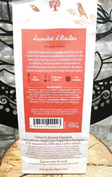 Rooibos Lumière d'étoiles - Fruité et épicé - Les Jardins de Gaïa - Ker Gaïa