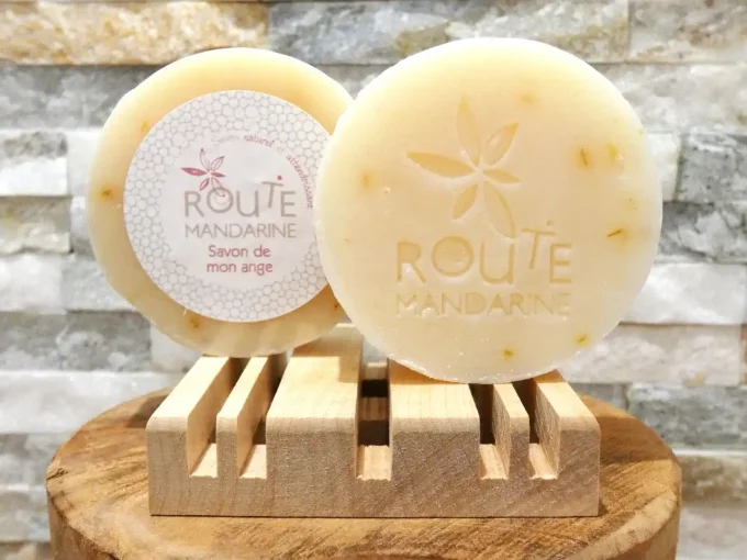 Savon de mon Ange de Route Mandarine - Karité, lait d'amande - Ker Gaïa