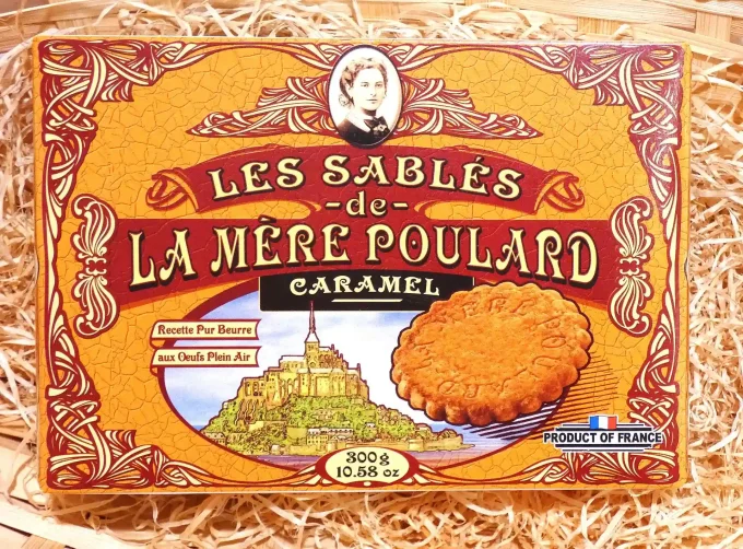 Sablés pur beurre au caramel- Boite carton collector 300 g - La Mère Poulard - Ker Gaïa