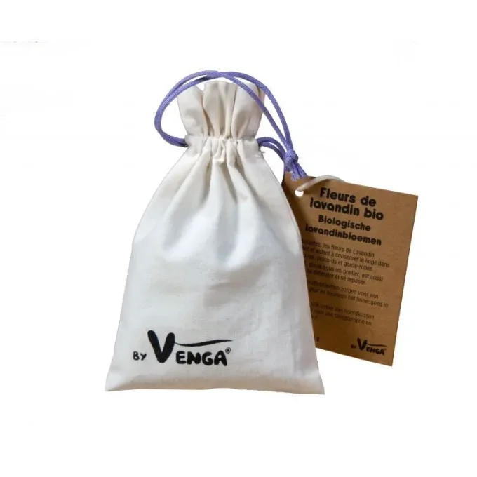 Sachet de fleurs de lavandin bio - - Sachet en coton de 28g - By Venga - Ker Gaïa