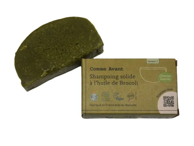 Shampoing solide bio à l'huile de brocoli- Galet de 70 g - Comme Avant - Ker Gaïa
