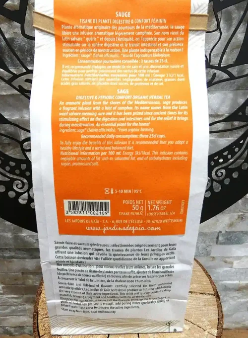 Tisane bio de Sauge - Digestive et confort féminin - Les Jardins de Gaïa - Ker Gaïa