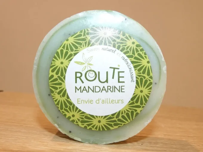 Savon surgras artisanal Envie d'Ailleurs - Savon de 100 g - Route Madarine - Ker Gaïa