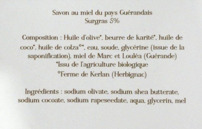 Savon bio Miel et Sens - Ker Gaïa