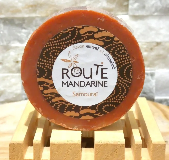 Savon artisanal Samouraï - Savon de 100 g - Route Mandarine - Ker Gaïa
